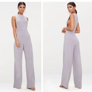 Prettylittlething side cleavage jumpsuit